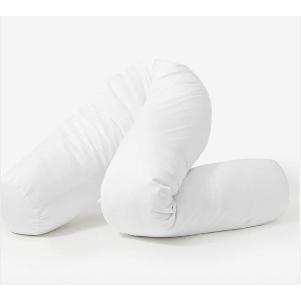 Buffy Wiggle Pillow Flexible Body Pillow White Ergonomic Support Lounging